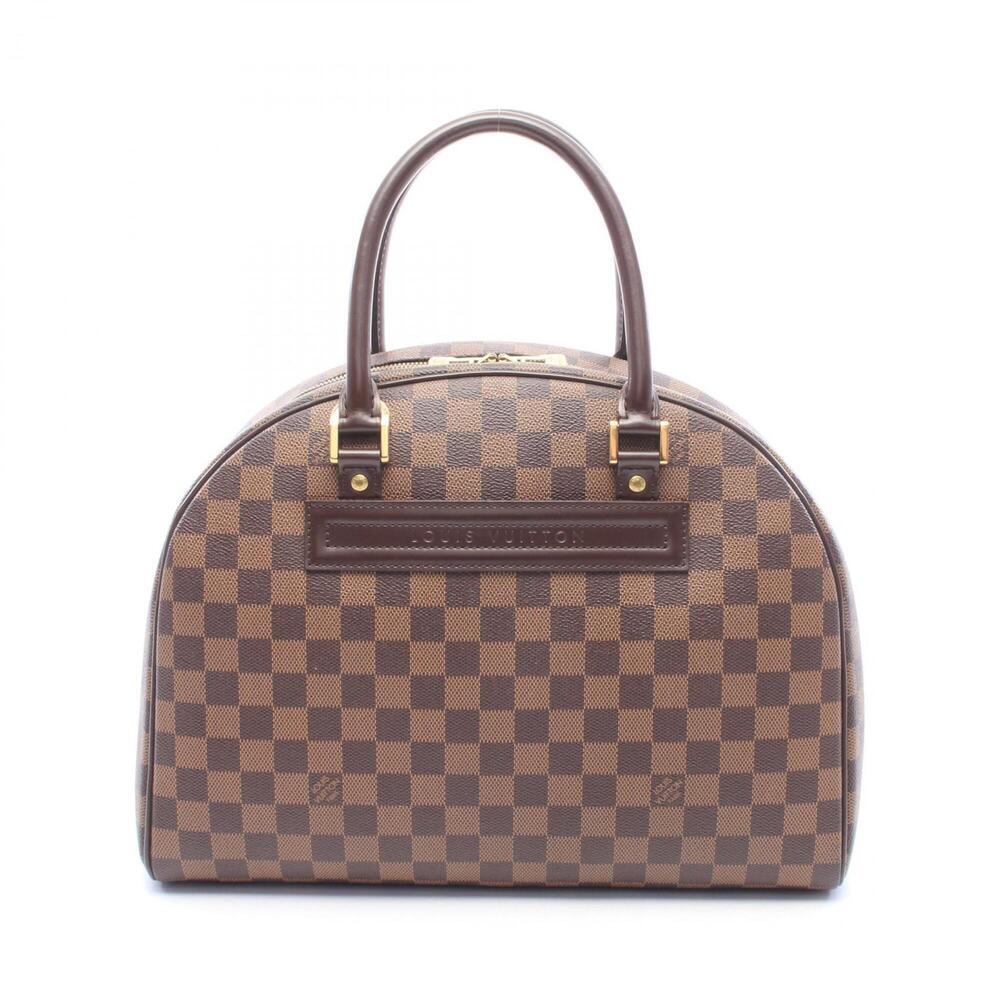 Louis Vuitton Nolita Damier Ebene Handbag, Coated Canvas Leather, Women's, Br...